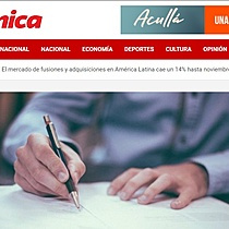 El mercado de fusiones y adquisiciones en Amrica Latina cae un 14% hasta noviembre